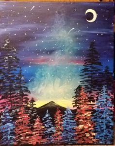 2 hour painting colorful night