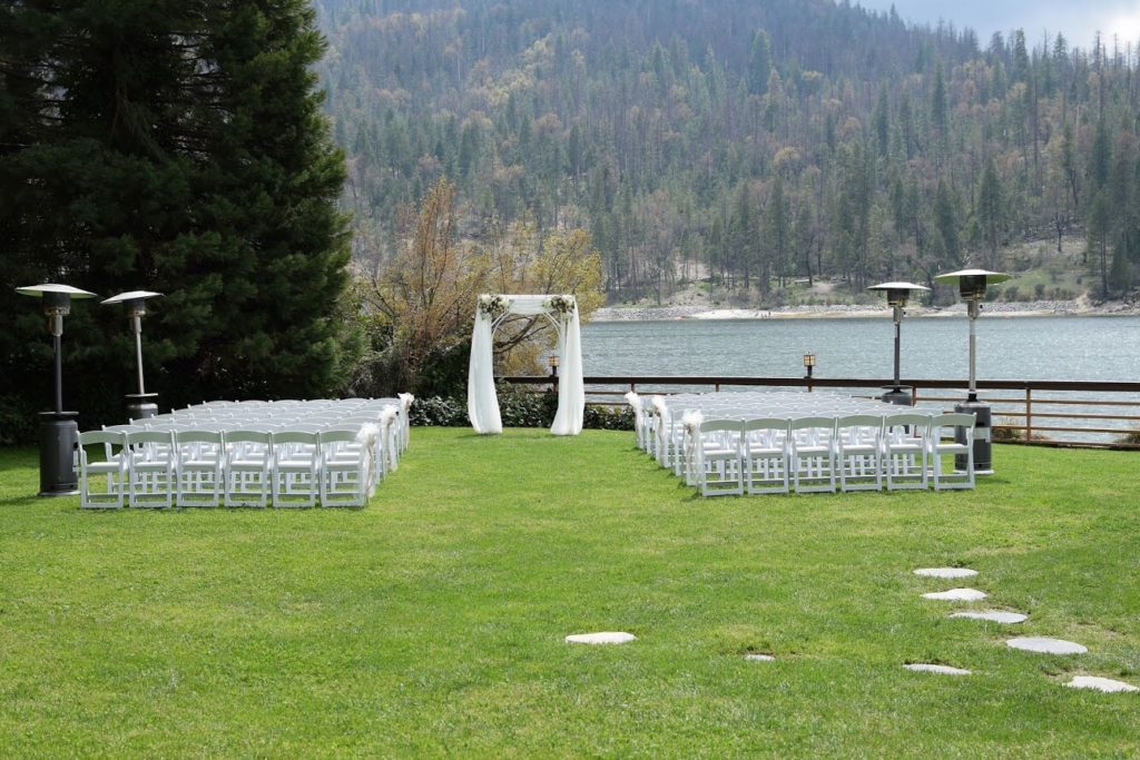 a pines real wedding yosemite bass lake